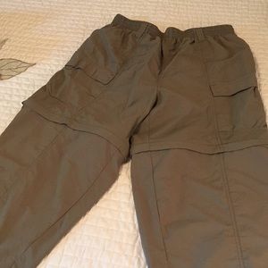 Columbia PFG khaki fishing pants w zip off leg